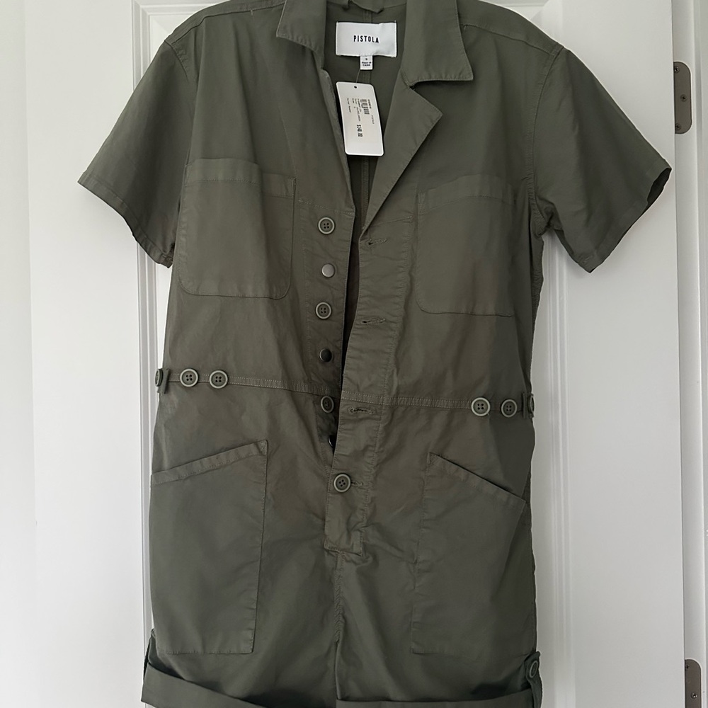 Pistola Olive Green Utility Romper